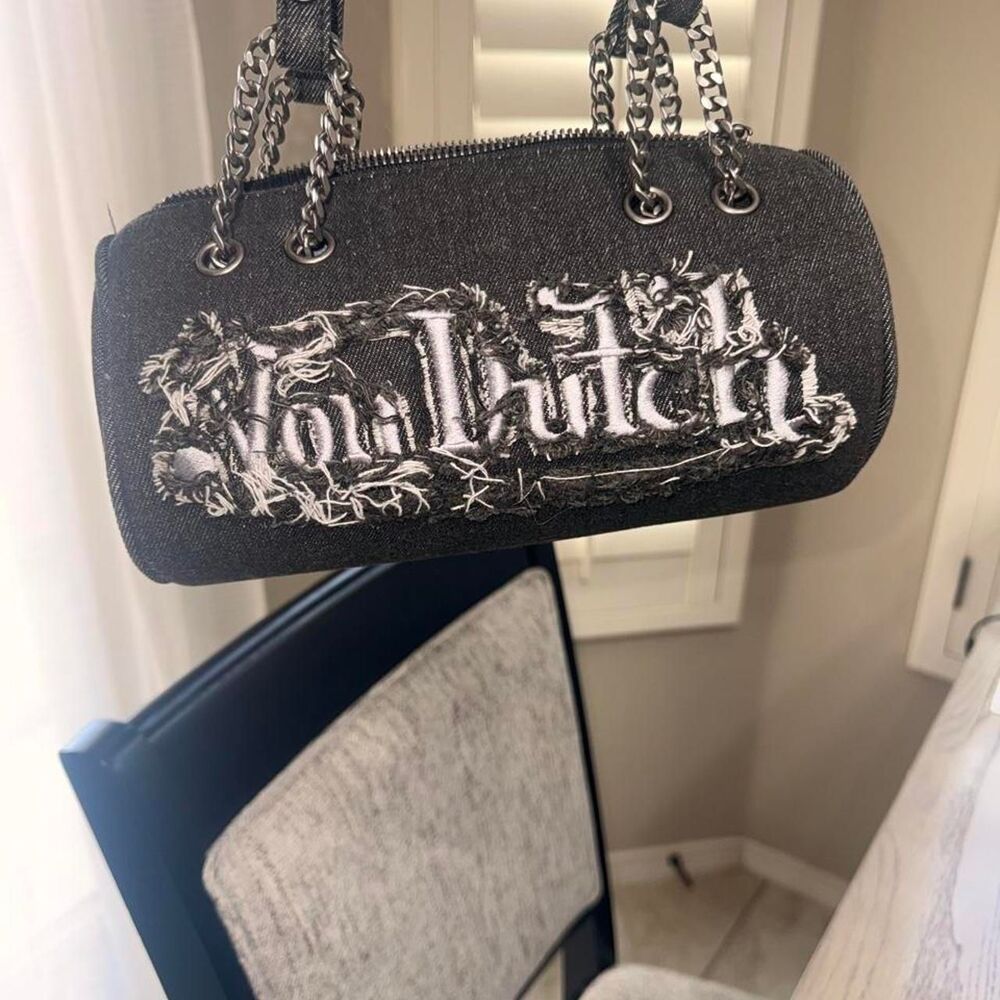 Von-dutch Women's Black and Grey Bag